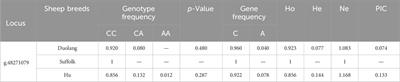 Association analysis of polymorphisms in SLK, ARHGEF9, WWC2, GAB3, and FSHR genes with reproductive traits in different sheep breeds